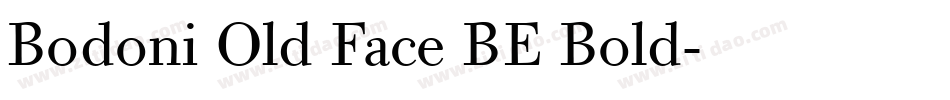 Bodoni Old Face BE Bold字体转换